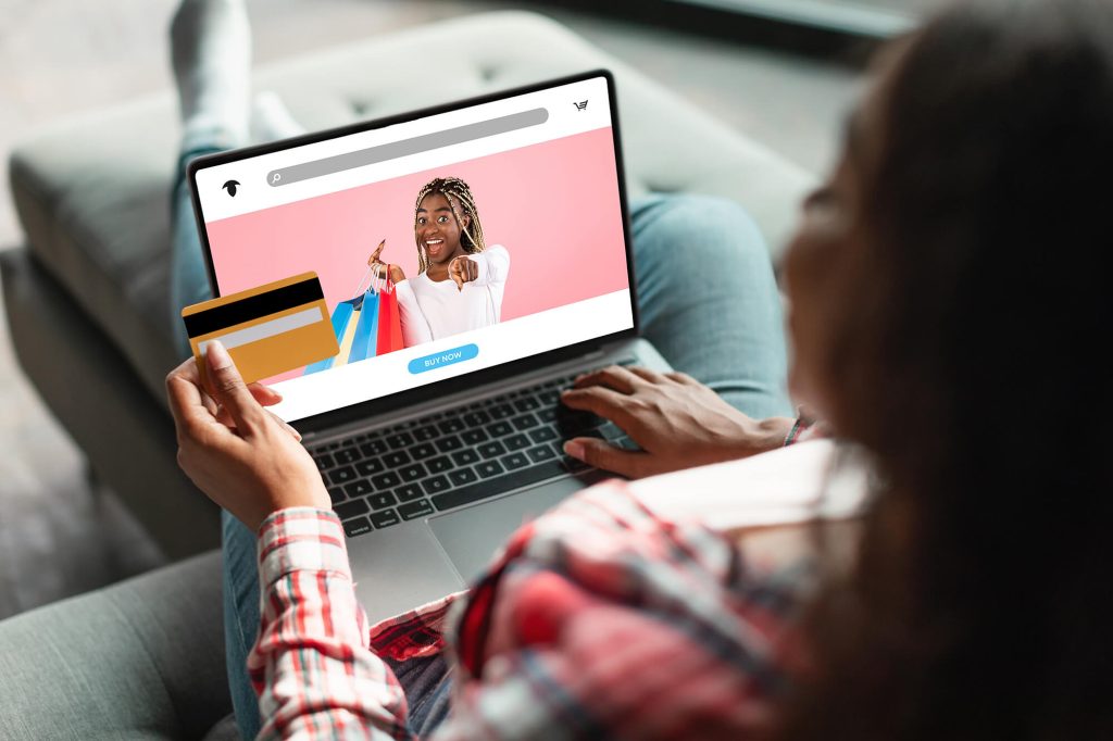 Black Woman Using Laptop And Credit Card Making O 2023 11 27 04 54 00 Utc