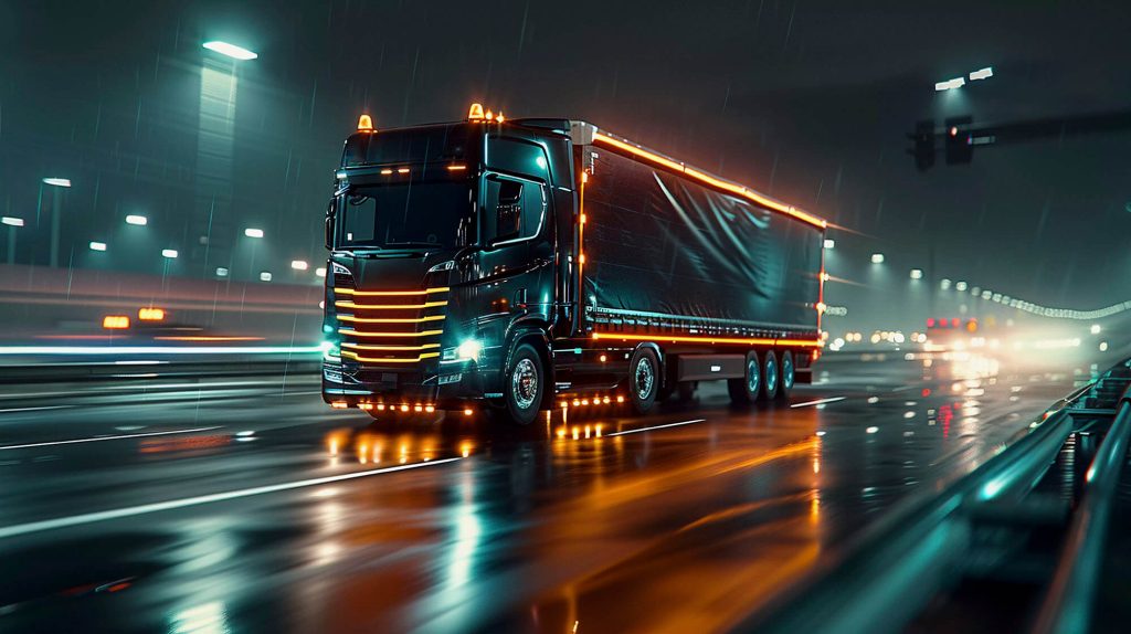 Truck Logistics Operation Dusk