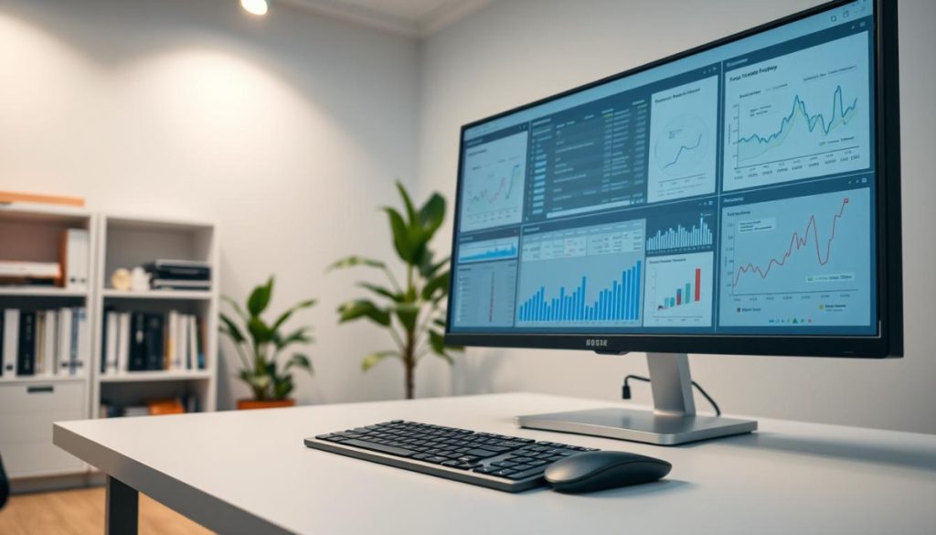 A Clean, Well-Organized Data Processing Station With A Large, High-Resolution Monitor Displaying Various Charts, Graphs, And Analytical Dashboards. In The Foreground, A Keyboard And Mouse Rest On A Sleek, Minimalist Desk, Creating A Sense Of Precision And Efficiency. Diffused, Soft Lighting From Overhead Illuminates The Scene, Casting A Warm, Professional Glow. In The Background, A Bookshelf Filled With Reference Materials And A Potted Plant Add A Touch Of Natural Elements, Balancing The Technological Focus. The Overall Atmosphere Conveys A Harmonious Blend Of Technology And Thoughtful Curation, Reflecting The Care And Attention Put Into High-Quality Data Preparation. A Clean, Well-Organized Data Processing Station With A Large, High-Resolution Monitor Displaying Various Charts, Graphs, And Analytical Dashboards. In The Foreground, A Keyboard And Mouse Rest On A Sleek, Minimalist Desk, Creating A Sense Of Precision And Efficiency. Diffused, Soft Lighting From Overhead Illuminates The Scene, Casting A Warm, Professional Glow. In The Background, A Bookshelf Filled With Reference Materials And A Potted Plant Add A Touch Of Natural Elements, Balancing The Technological Focus. The Overall Atmosphere Conveys A Harmonious Blend Of Technology And Thoughtful Curation, Reflecting The Care And Attention Put Into High-Quality Data Preparation.