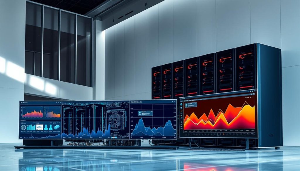 A Detailed Data Processing Lifecycle Unfolds Against A Backdrop Of Sleek, Minimalist Architecture. In The Foreground, An Expansive Dashboard Displays A Real-Time Data Visualization, Its Vibrant Hues Reflecting The Dynamism Of The Process. Towering Data Servers And Intricate Circuit Boards Populate The Middle Ground, Conveying The Technological Complexity Underpinning The Workflow. Soft, Directional Lighting Casts Long Shadows, Creating A Sense Of Depth And Emphasizing The Interconnected Nature Of Each Stage. The Overall Atmosphere Is One Of Efficiency, Precision, And The Seamless Integration Of Human And Machine Intelligence In The Pursuit Of Transformative Data-Driven Insights.