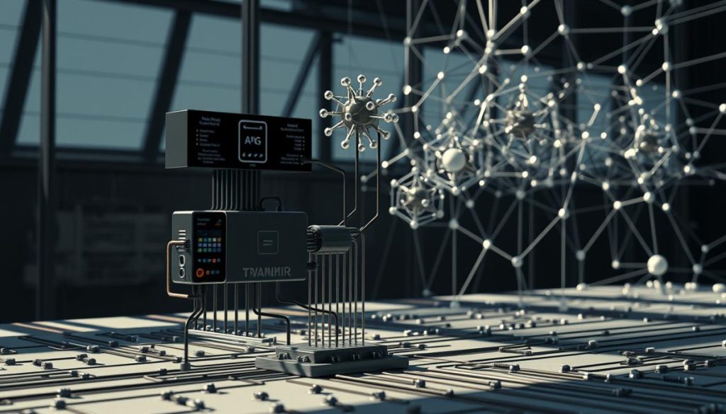 A Detailed, Hyperrealistic Illustration Of A Rag (Retrieval-Augmented Generation) Data Retrieval Architecture. In The Foreground, A Central Node Connects To Various Input Sources, Including Databases, Apis, And Knowledge Bases, With Data Flowing Seamlessly Through High-Bandwidth Channels. In The Middle Ground, Abstract Representations Of Neural Networks And Transformer Models Process The Retrieved Information, Optimizing For Specific Tasks. In The Background, A Complex Web Of Interconnected Nodes And Pathways Suggests The Scalability And Adaptability Of The Overall System. The Lighting Is Natural And Directional, Casting Shadows That Accentuate The Intricate Interplay Of Components. The Overall Mood Is One Of Efficiency, Precision, And Technological Prowess.