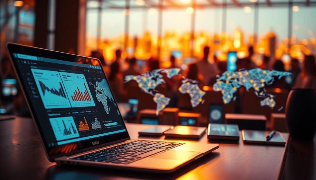 A Dynamic Digital Landscape Unfolds With Strategic Precision. In The Foreground, A Sleek Laptop Display Showcases Interactive Data Visualizations, Conveying Insights At A Glance. The Middle Ground Features A Stylized World Map, Pulsing With Interconnected Networks And Data Flows, Symbolizing The Global Reach Of Digital Marketing. In The Background, A Vibrant Array Of Digital Devices, From Smartphones To Tablets, Converge In A Harmonious Symphony Of Technology. Warm, Directional Lighting Casts A Sense Of Purposeful Illumination, While A Depth Of Field Emphasizes The Centrality Of The Core Digital Elements. The Overall Atmosphere Exudes A Seamless Integration Of Strategy, Technology, And Data-Driven Decision-Making, Capturing The Essence Of Transformative Digital Marketing. A Dynamic Digital Landscape Unfolds With Strategic Precision. In The Foreground, A Sleek Laptop Display Showcases Interactive Data Visualizations, Conveying Insights At A Glance. The Middle Ground Features A Stylized World Map, Pulsing With Interconnected Networks And Data Flows, Symbolizing The Global Reach Of Digital Marketing. In The Background, A Vibrant Array Of Digital Devices, From Smartphones To Tablets, Converge In A Harmonious Symphony Of Technology. Warm, Directional Lighting Casts A Sense Of Purposeful Illumination, While A Depth Of Field Emphasizes The Centrality Of The Core Digital Elements. The Overall Atmosphere Exudes A Seamless Integration Of Strategy, Technology, And Data-Driven Decision-Making, Capturing The Essence Of Transformative Digital Marketing.