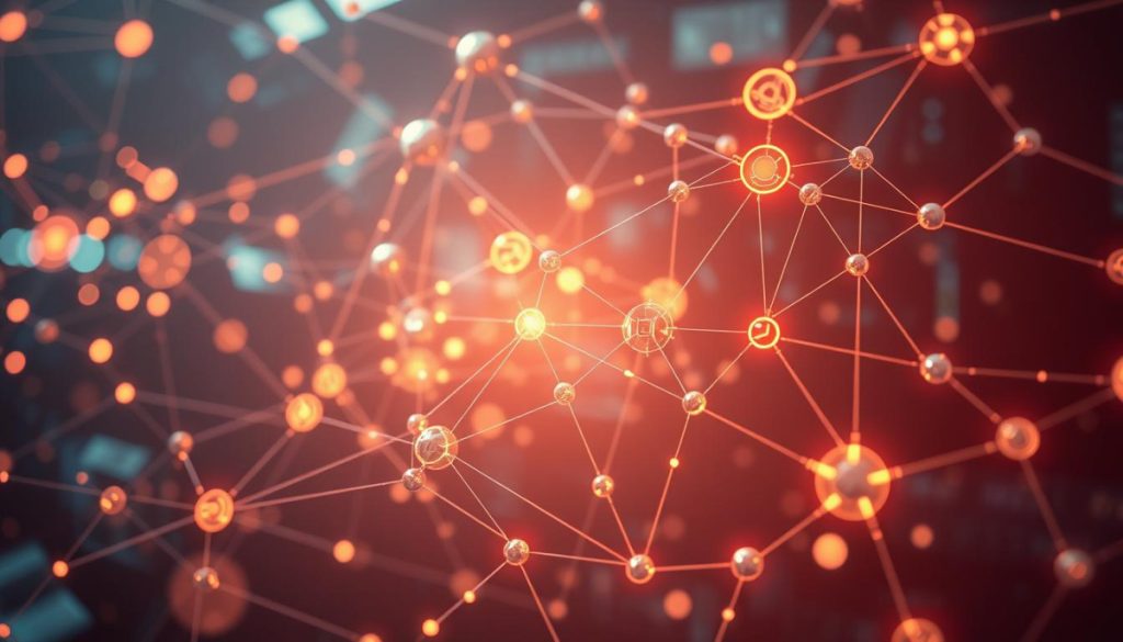 A Dynamic Workflow Of Interconnected Ai Agents, Each With Distinct Capabilities And Responsibilities, Collaborating Seamlessly To Solve Complex Problems. The Scene Is Bathed In A Warm, Soft Lighting, Creating A Sense Of Harmony And Efficiency. The Agents, Depicted As Sleek, Angular Constructs, Move Fluidly Through A Futuristic, Holographic Environment, Their Paths And Interactions Visualized As A Intricate Web Of Data Streams And Feedback Loops. The Overall Atmosphere Conveys The Power And Potential Of Multi-Agent Systems, Where Autonomous Entities Work In Concert To Transform Business Processes And Drive Innovation.