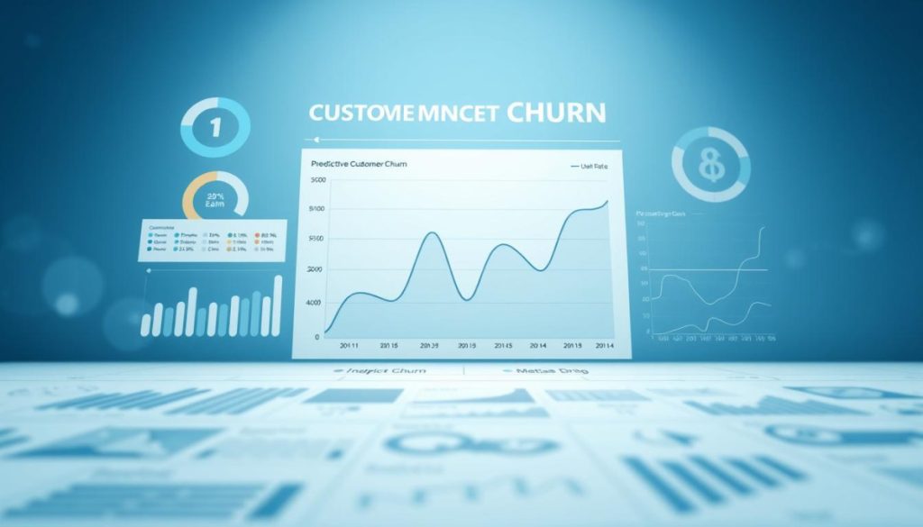 A High-Impact, Data-Driven Visualization Of &Quot;Customer Churn Analysis&Quot; For A Digital-First Business. Sleek, Minimalist Infographic Style With Clean Typography And Elegant, Streamlined Graphics. Prominent Central Graph Showcasing Churn Rate Trends, Supported By Supplementary Data Visualizations Like Customer Cohorts, Retention Curves, And Predictive Churn Likelihood. Sophisticated Color Palette Of Cool, Muted Tones - Blues, Grays, And Whites - Conveying A Sense Of Analytical Rigor And Strategic Insights. Crisp, Studio Lighting Illuminates The Data-Rich Scene, Accentuating The Clarity And Significance Of The Insights Being Communicated. Subtle Perspective And Depth Of Field Draw The Viewer'S Eye To The Key Analytical Elements. An Image That Distills The Essence Of &Quot;Understanding Customer Churn In The Digital Age&Quot; Through Powerful Data Storytelling.
