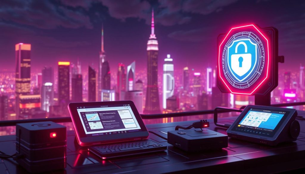 A High-Tech Array Of Digital Authentication Tools, Including A Sleek Blockchain-Powered Verification System, Tamper-Evident Watermarks, And A Secure Cryptographic Hash Analyzer, All Set Against A Backdrop Of A Futuristic Cityscape. Vibrant Neon Hues Illuminate The Scene, Casting An Air Of Technological Sophistication. The Image Conveys The Power And Precision Of Modern Content Authenticity Solutions, Designed To Safeguard The Integrity Of Digital Media In The Modern Age. A High-Tech Array Of Digital Authentication Tools, Including A Sleek Blockchain-Powered Verification System, Tamper-Evident Watermarks, And A Secure Cryptographic Hash Analyzer, All Set Against A Backdrop Of A Futuristic Cityscape. Vibrant Neon Hues Illuminate The Scene, Casting An Air Of Technological Sophistication. The Image Conveys The Power And Precision Of Modern Content Authenticity Solutions, Designed To Safeguard The Integrity Of Digital Media In The Modern Age.