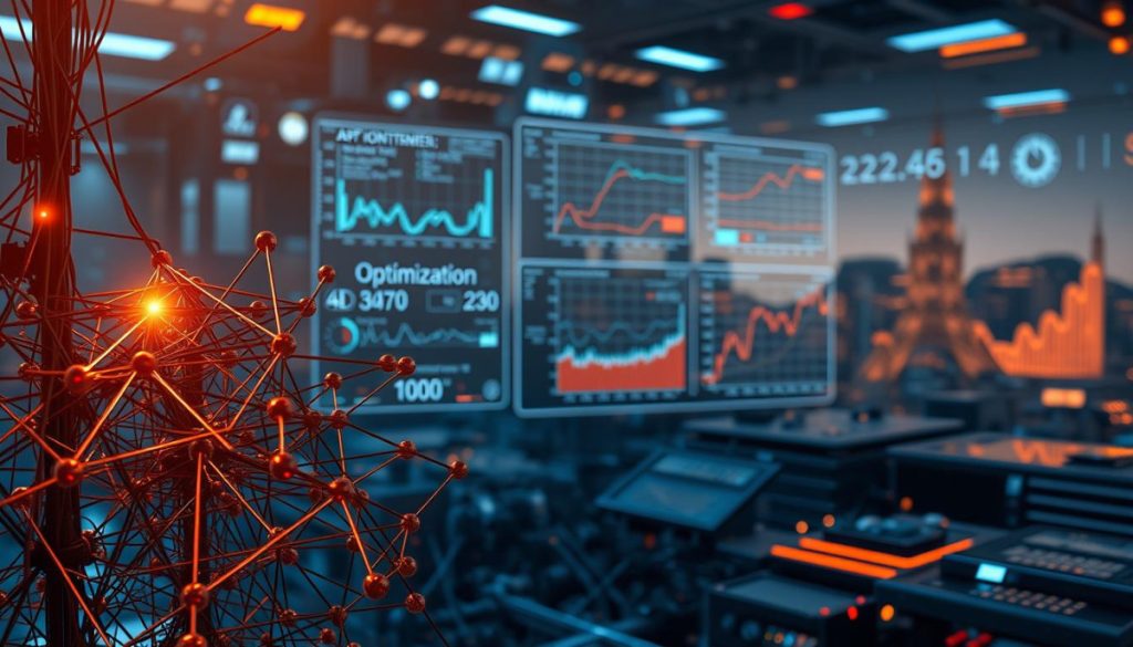 A Highly Detailed And Technical Illustration Of Advanced Model Optimization Techniques. In The Foreground, A Complex Neural Network Architecture With Intricate Layers And Connections, Illuminated By A Warm, Focused Light. In The Middle Ground, A Series Of Visualization Charts And Graphs, Depicting Optimization Metrics And Performance Curves. In The Background, A Softly Blurred Landscape Of Futuristic Technology, With Holographic Displays And Data Streams. The Overall Mood Is One Of Scientific Inquiry And Technological Sophistication, With A Sense Of Depth And Three-Dimensionality Throughout The Scene.