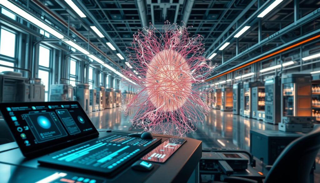 A Highly Detailed, Hyperrealistic Image Depicting The Inner Workings Of A Retrieval-Augmented Generation System. A Sleek, Futuristic Control Panel Occupies The Foreground, Its Holographic Displays And Haptic Interfaces Showcasing The Seamless Integration Of Retrieval And Generation Components. In The Middle Ground, A Complex Neural Network Unfolds, Its Intricate Layers And Connections Visualized In A Captivating 3D Rendering. The Background Reveals A Vast, High-Tech Laboratory, Replete With Advanced Scientific Equipment And A Sense Of Cutting-Edge Innovation. Dramatic Lighting And Cinematic Camera Angles Lend An Air Of Technical Sophistication And Intellectual Depth To The Scene, Perfectly Capturing The Essence Of This Powerful Ai Approach.