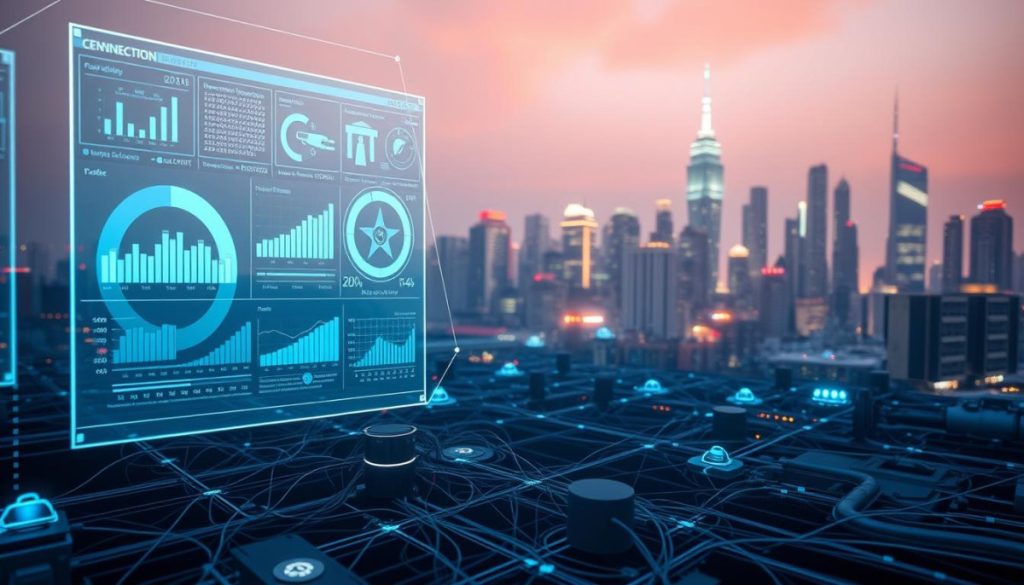 A Meticulously Designed Control Panel Displaying An Array Of Interconnected Iot Devices, Their Real-Time Data Visualized Through Sleek Infographics. The Foreground Features A Holographic Interface, Its Luminous Elements Casting A Soft Glow Across The Scene. The Middle Ground Showcases A Network Of Sensors And Actuators, Their Intricate Wiring Weaving A Complex Tapestry. In The Background, A City Skyline Glimmers With The Promise Of A Connected Future, Its Skyscrapers Adorned With Discreet Antennas And Transmitters. The Overall Atmosphere Is One Of Technological Sophistication, Precision, And The Seamless Integration Of The Physical And Digital Realms. A Meticulously Designed Control Panel Displaying An Array Of Interconnected Iot Devices, Their Real-Time Data Visualized Through Sleek Infographics. The Foreground Features A Holographic Interface, Its Luminous Elements Casting A Soft Glow Across The Scene. The Middle Ground Showcases A Network Of Sensors And Actuators, Their Intricate Wiring Weaving A Complex Tapestry. In The Background, A City Skyline Glimmers With The Promise Of A Connected Future, Its Skyscrapers Adorned With Discreet Antennas And Transmitters. The Overall Atmosphere Is One Of Technological Sophistication, Precision, And The Seamless Integration Of The Physical And Digital Realms.