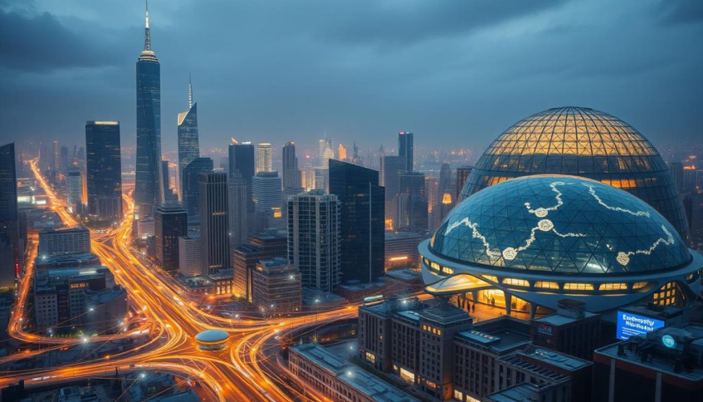 A Striking Cityscape, With Towering Skyscrapers And Bustling Streets, Represents The Convergence Of Diverse Data Sources. In The Foreground, A Network Of Interconnected Hubs And Nodes Visualizes The Intricate Process Of Data Fusion, With Streams Of Information Flowing Seamlessly Between Them. The Middle Ground Showcases Cutting-Edge Analytics Tools, Their Interfaces Shimmering With Insights And Patterns. In The Background, A Grand, Futuristic Dome Housing An Empathy First Media Research Lab, Its Windows Aglow With The Promise Of Transformative, Human-Centric Ai. Soft, Warm Lighting Bathes The Scene, Creating A Sense Of Optimism And Innovation. The Overall Composition Conveys The Power Of Multimodal Ai Training To Accelerate Digital Transformation, Driven By An Empathetic Approach To Technology. A Striking Cityscape, With Towering Skyscrapers And Bustling Streets, Represents The Convergence Of Diverse Data Sources. In The Foreground, A Network Of Interconnected Hubs And Nodes Visualizes The Intricate Process Of Data Fusion, With Streams Of Information Flowing Seamlessly Between Them. The Middle Ground Showcases Cutting-Edge Analytics Tools, Their Interfaces Shimmering With Insights And Patterns. In The Background, A Grand, Futuristic Dome Housing An Empathy First Media Research Lab, Its Windows Aglow With The Promise Of Transformative, Human-Centric Ai. Soft, Warm Lighting Bathes The Scene, Creating A Sense Of Optimism And Innovation. The Overall Composition Conveys The Power Of Multimodal Ai Training To Accelerate Digital Transformation, Driven By An Empathetic Approach To Technology.