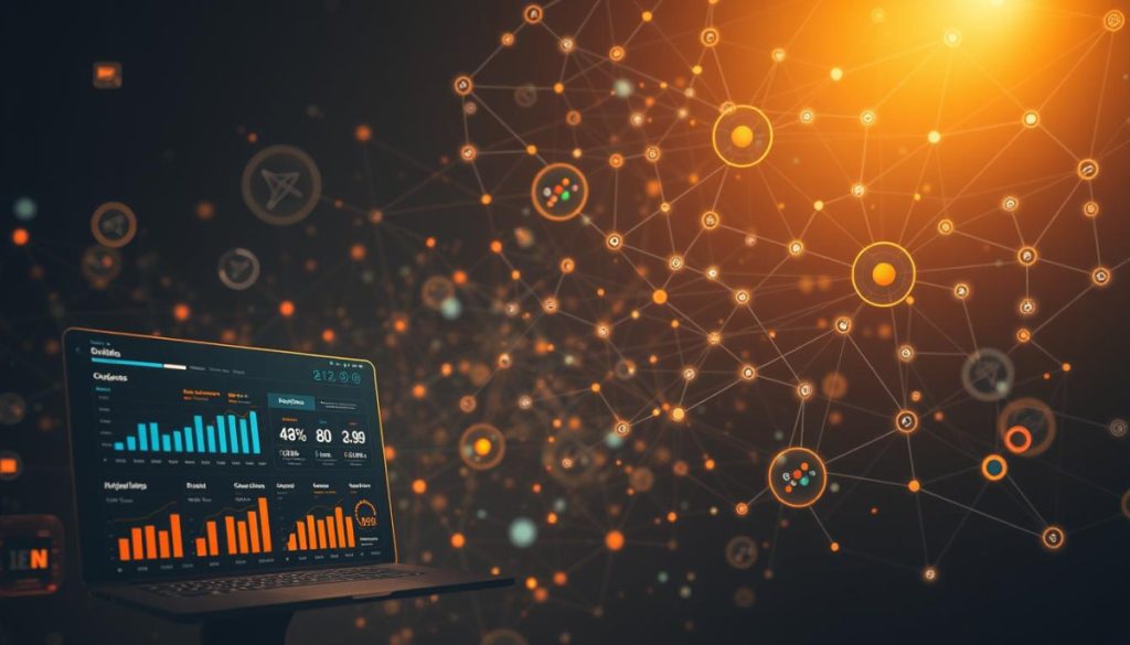 A Vast And Intricate Network Of Interconnected Models, Algorithms, And Strategies Unfolds Before The Viewer. In The Foreground, A Sleek And Sophisticated Dashboard Displays Key Performance Indicators, Churn Rates, And Predictive Analytics. Midground, A Series Of Interconnected Nodes And Pathways Illustrate The Complex Relationships Between Customer Behavior, Product Features, And Retention Tactics. In The Background, A Soft, Ethereal Glow Emanates, Casting A Contemplative Mood Over The Scene. Illuminated By Warm, Diffused Lighting And Captured With A Wide-Angle Lens, This Strategic Retention Model Visualizes The Essential Elements Of An Ai-Driven Churn Prediction And Prevention Framework.