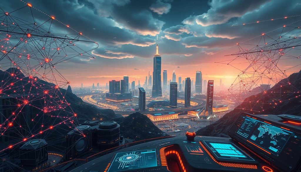 A Vast, Futuristic Landscape Unfolds, Where Arrays Of Interconnected Neural Networks Pulsate With The Energy Of Reinforcement Learning Optimization. In The Foreground, A Dynamic Visualization Showcases The Iterative Process, With Algorithms Refining Their Strategies, Represented By Intricate Data Visualizations And Holographic Projections. The Middle Ground Features Sleek, High-Tech Control Panels And Diagnostic Displays, Underscoring The Advanced Analytical Capabilities At Play. In The Background, A Stunning Cityscape Of Towering Skyscrapers And Gleaming Infrastructure Serves As A Testament To The Transformative Power Of These Cutting-Edge Techniques, Their Influence Shaping The Future Of Business Growth And Technological Innovation. The Scene Is Illuminated By A Warm, Futuristic Glow, Creating A Sense Of Awe And Wonder At The Marvels Of Reinforcement Learning Optimization.