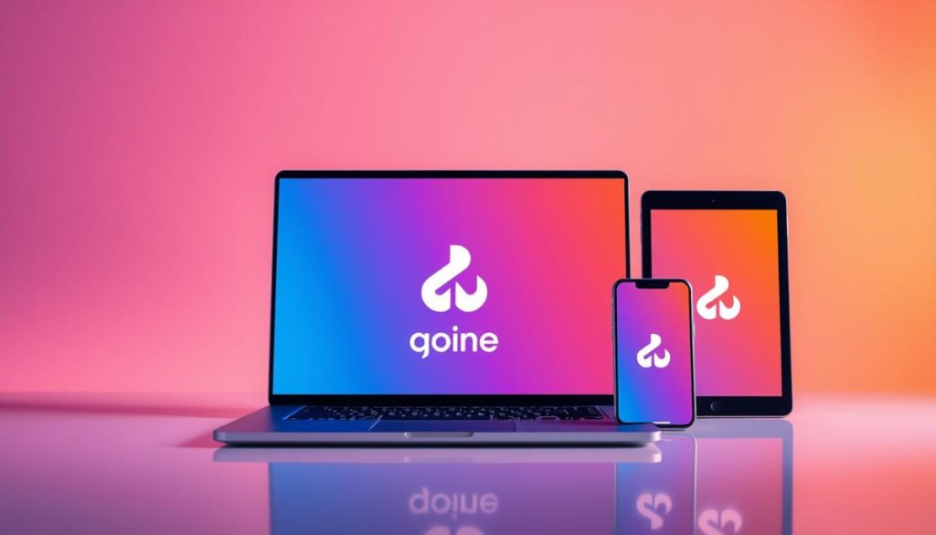 A Vibrant, Brand-Centric Visual Landscape, Showcasing Seamless Integration Across Diverse Digital Platforms. A Bold, Minimalist Design Aesthetic Dominates, With Clean Lines, Vivid Colors, And Intuitive Iconography. The Brand'S Central Motif Is Prominently Displayed, Reflected Across Varying Device Screens - Laptop, Tablet, Smartphone - All Harmoniously Aligned, Exuding A Sense Of Cohesion And Brand Recognition. Lighting Is Soft And Diffused, Creating A Sleek, Modern Ambiance. The Overall Composition Conveys The Importance Of Maintaining A Consistent, Versatile Brand Identity That Resonates Powerfully Across All Digital Touchpoints.