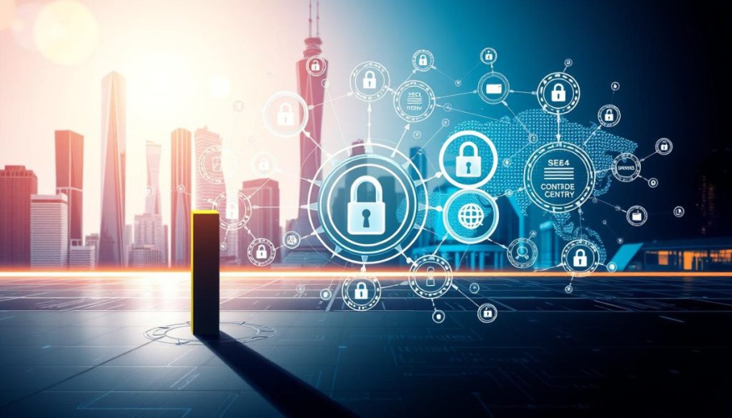 A Visually Striking And Meticulously Detailed Illustration Depicting The Essential Brand Identity Protection Strategies. In The Foreground, A Strong, Bold Trademark Or Logo Symbol Stands Prominently, Its Edges Sharp And Defined, Radiating An Aura Of Authority And Authenticity. In The Middle Ground, A Network Of Intricate Security Protocols And Safeguards Unfolds, Including Digital Watermarks, Tamper-Evident Seals, And Holographic Elements That Deter Counterfeiting. The Background Features A Sleek, Futuristic Cityscape, With Towering Skyscrapers And Gleaming Technology, Symbolizing The Ai-Driven Landscape In Which Modern Brands Must Thrive And Be Protected. The Lighting Is Crisp And Dramatic, With Strategic Use Of Shadows And Highlights To Convey A Sense Of Power And Vigilance. The Overall Mood Is One Of Unwavering Brand Protection, With A Visually Captivating And Technically Sophisticated Execution.