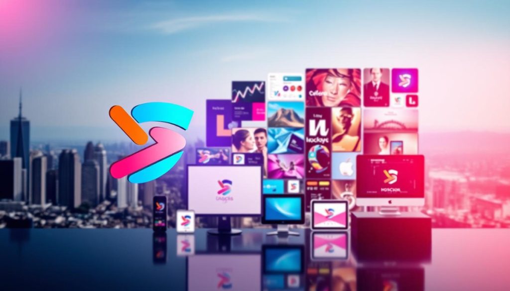 A Visually Striking Scene Depicting The Essence Of Brand Recognition Through Dynamic Visuals. In The Foreground, A Bold And Captivating Logo Design Hovers, Its Vibrant Colors And Sleek Lines Commanding Attention. The Middle Ground Features A Collage Of Diverse Digital Interfaces, From Mobile Devices To Computer Screens, Each Showcasing The Logo In Various Contexts, Highlighting Its Versatility And Adaptability Across Platforms. In The Background, A City Skyline Or Natural Landscape Serves As A Backdrop, Emphasizing The Global Reach And Recognition Of The Brand. The Lighting Is Crisp And Directional, Casting Dramatic Shadows And Highlights To Accentuate The Visual Elements. The Overall Mood Is One Of Modern, Professional Sophistication, Reflecting The Strength And Ubiquity Of The Brand'S Visual Identity. A Visually Striking Scene Depicting The Essence Of Brand Recognition Through Dynamic Visuals. In The Foreground, A Bold And Captivating Logo Design Hovers, Its Vibrant Colors And Sleek Lines Commanding Attention. The Middle Ground Features A Collage Of Diverse Digital Interfaces, From Mobile Devices To Computer Screens, Each Showcasing The Logo In Various Contexts, Highlighting Its Versatility And Adaptability Across Platforms. In The Background, A City Skyline Or Natural Landscape Serves As A Backdrop, Emphasizing The Global Reach And Recognition Of The Brand. The Lighting Is Crisp And Directional, Casting Dramatic Shadows And Highlights To Accentuate The Visual Elements. The Overall Mood Is One Of Modern, Professional Sophistication, Reflecting The Strength And Ubiquity Of The Brand'S Visual Identity.