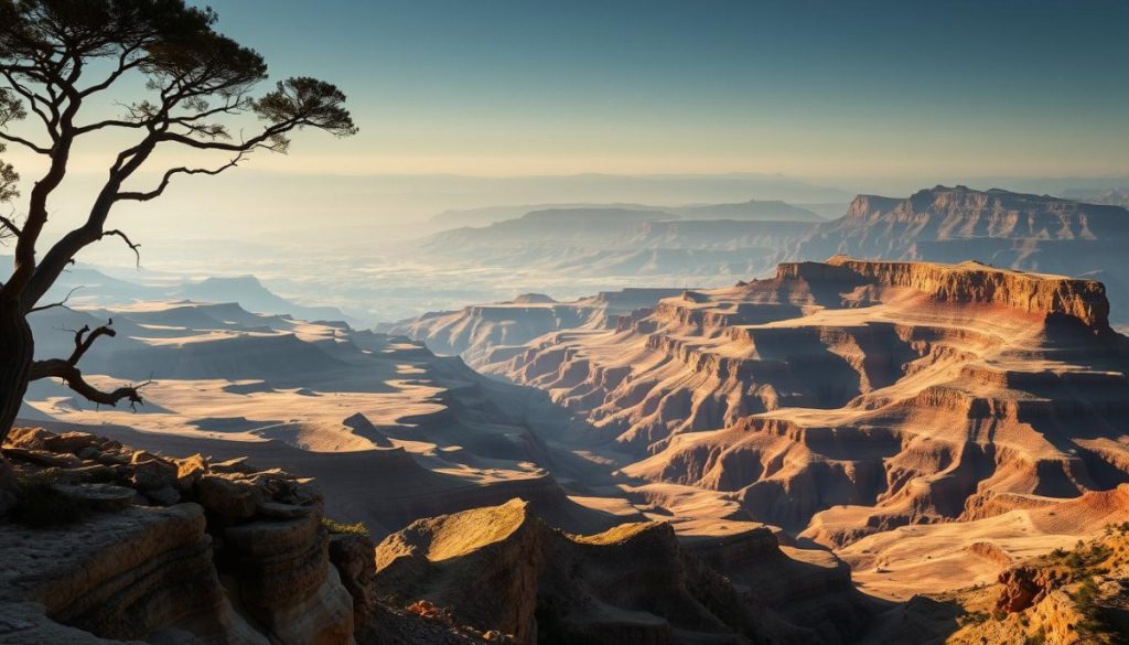 An Evolving Benchmark Landscape With Dynamic Topographic Features, Cascading Terraces, And Shifting Tectonic Plates. Dramatic Lighting Casts Long Shadows Across The Undulating Terrain, Revealing The Geological Complexity. In The Foreground, Eroded Rock Formations And Gnarled Tree Silhouettes Add Depth And Texture. The Middle Ground Features Tiered Plateaus And Sloping Ridges, Their Surfaces Textured With Intricate Fractal Patterns. The Distant Horizon Is Obscured By A Hazy Atmospheric Effect, Suggesting An Ever-Changing, Transient Nature. The Overall Scene Conveys A Sense Of Constant Flux, Mirroring The Evolving Nature Of Industry Benchmarks And Standards.