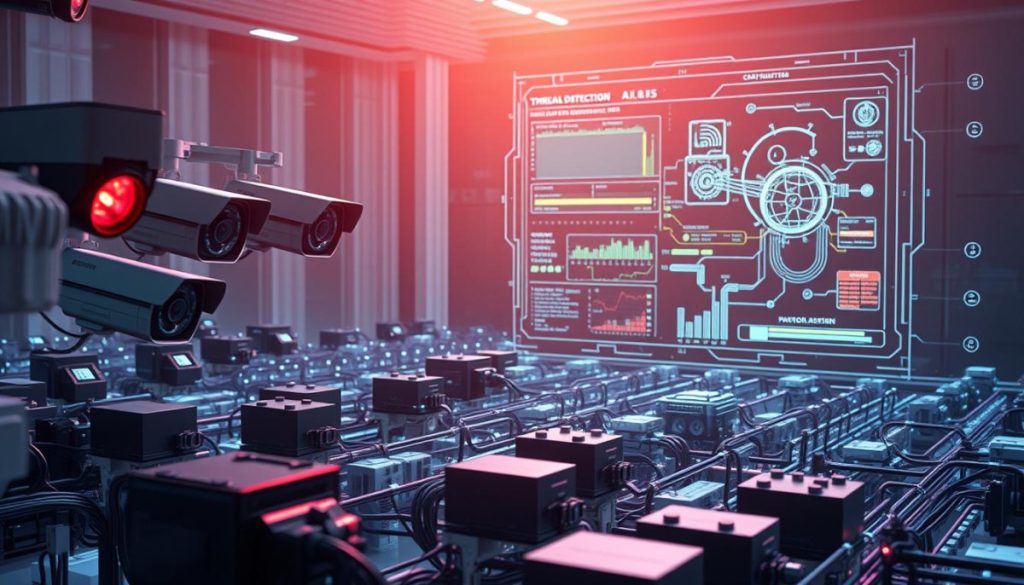 Highly Sophisticated Autonomous Threat Detection Tools, Meticulously Crafted With Cutting-Edge Ai And Machine Learning Algorithms. In The Foreground, An Array Of Sensors And Cameras Vigilantly Scanning The Environment, Their Advanced Optics Capturing The Slightest Anomalies. The Middle Ground Showcases A Complex Network Of Interconnected Data Processing Units, Analyzing Streams Of Information In Real-Time. In The Background, A Holographic Display Projects A Comprehensive Threat Assessment, Highlighting Potential Vulnerabilities And Risk Factors With Striking Clarity. Bathed In A Soft, Techno-Futuristic Glow, The Scene Exudes A Sense Of Heightened Security And Unwavering Protection.